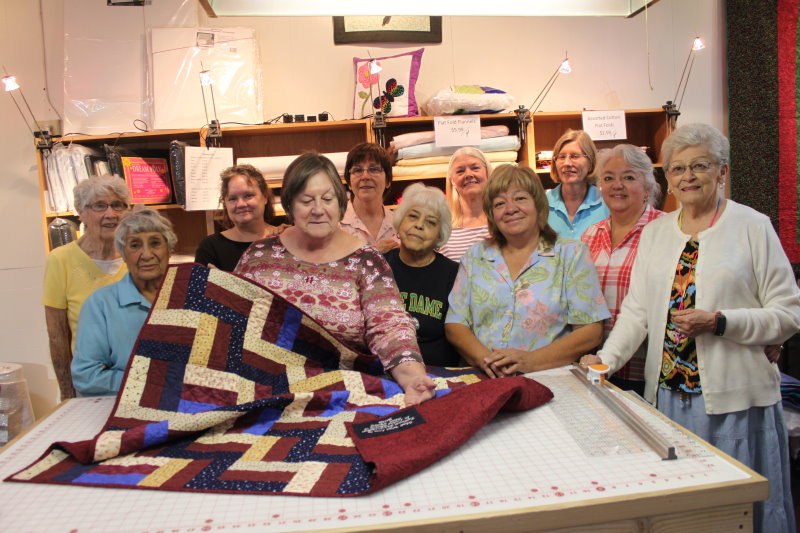 Making Veterans' quilts