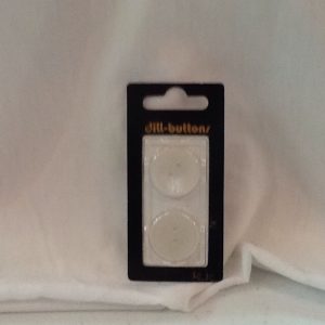Dill Buttons 7/8" White Translucent DB76