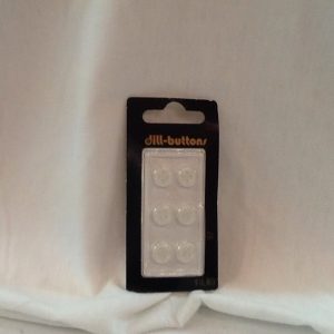 Dill Buttons 3/8" White Translucent DB57