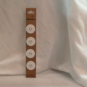 Dill Buttons 3/4" White Opaque DB8028