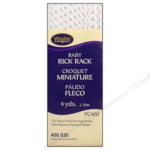 W400-030 Baby Rick Rack White
