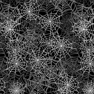 14950G12B - Spooky Spiderwebs Black